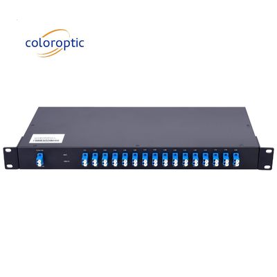24 canales DWDM Multiplexador óptico pasivo / Demultiplexador 1RU