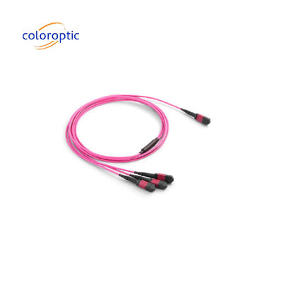 MTP / MPO Multimodo Modo Único Cable de parche de fibra 40G / 100G Compatible con OM3 / OM4