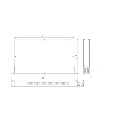 24 canales DWDM Multiplexador óptico pasivo / Demultiplexador 1RU