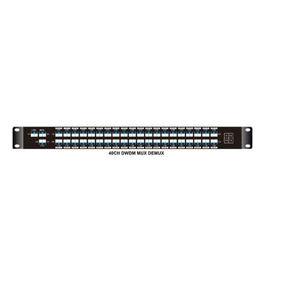 Fibra doble WDM 40CH C21-C60 Dwdm pasivo Mux Demux con puerto de 1310nm
