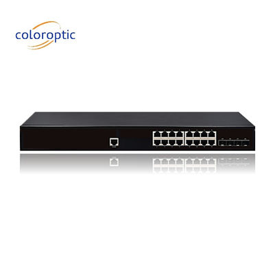 IEEE802.3 Capa 2 POE Switch 16 4GE Puertos SFP 10/100/1000M 1 Consola Auto MDI/MDIX