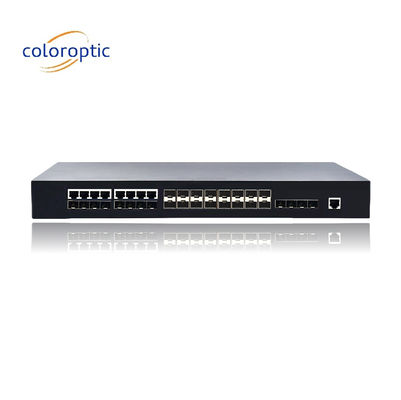 Commutadores Poe de 2 capas con 16 puertos SFP 8 COMBO 4 10GE que admiten la conmutación de velocidad del cable
