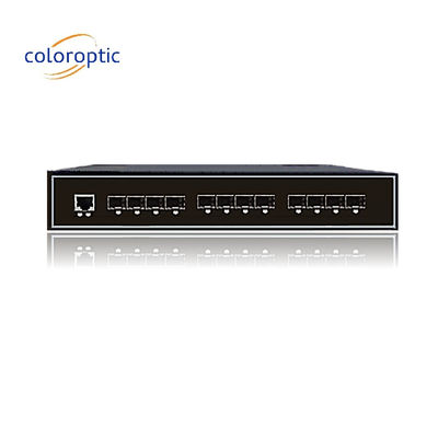 Intercambio Ethernet industrial inteligente con 8 puertos SFP 4 10 puertos SFP + 1 consola