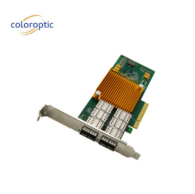 Tarjeta de red Pcie de doble puerto 25G NIC óptico adaptador de bus PCI Express 2.0