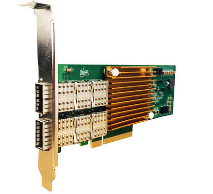 Red Infiniband Pcie Card 40G Adaptador de red Ethernet NIC óptico de doble puerto