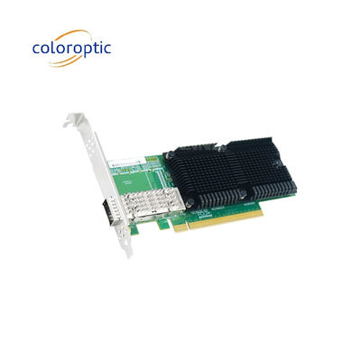 Adaptador de tarjetas de Ethernet de puerto único de red PCIe X16 QSFP28 100G Intel E810