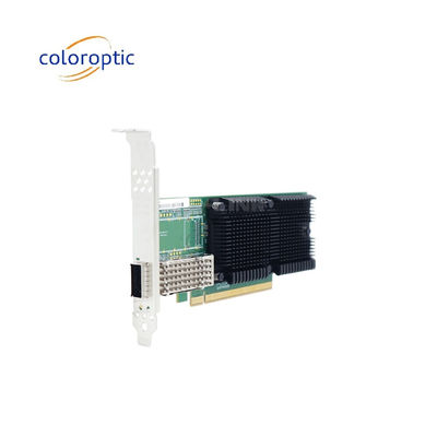 Adaptador de tarjetas de Ethernet de puerto único de red PCIe X16 QSFP28 100G Intel E810