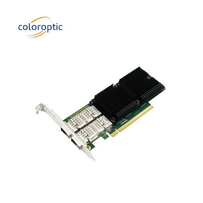 PCIe X16 con doble puerto QSFP28 Ethernet Adaptador de red 100G Intel E810