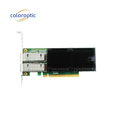 PCIe X16 con doble puerto QSFP28 Ethernet Adaptador de red 100G Intel E810