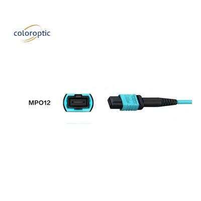 Cable de parche de fibra G652D OM3 MPO 1m de longitud para necesidades comerciales