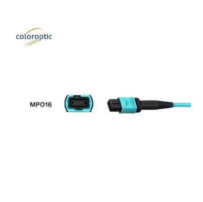 Aqua Color MPO cordón de parche 1m longitud del cable modo de fibra gran oferta