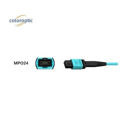 Modo de fibra de 12 núcleos MPO con cordón de parche OM3 G652D Durabilidad más de 1000 veces