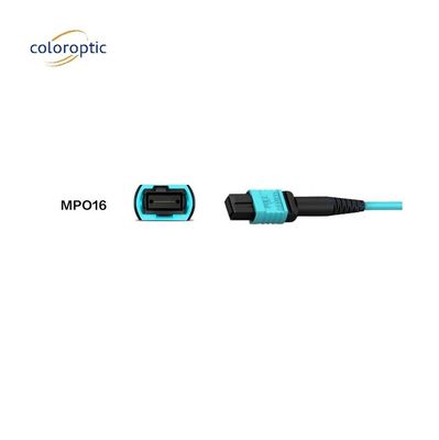 Grado de fibra G652D MPO cordón de parche con chaqueta de agua PC conector de pulido