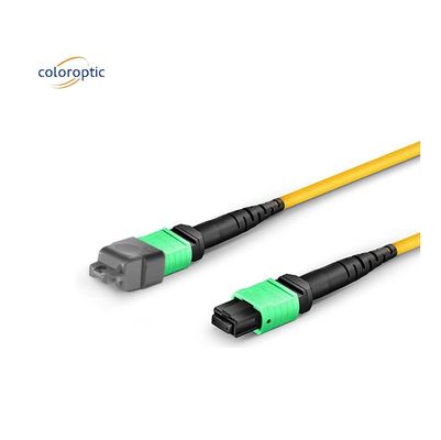 Cable óptico MPO de modo único de fibra OM3 con chaqueta de PVC