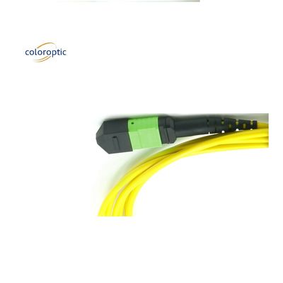 OM3 MPO Cordón de parche 12 Conector de fibra óptica acuática de núcleo para una red eficiente