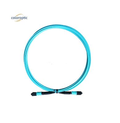 Grado de fibra G652D MPO cordón de parche con chaqueta de agua PC conector de pulido