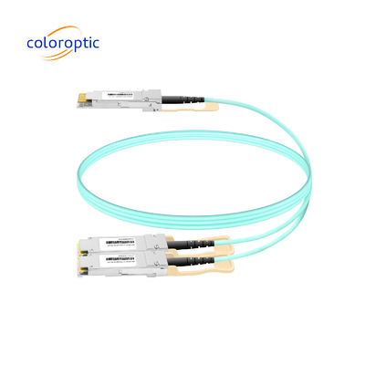 3m AOC DAC Cable 10Gbps 800G OSFP a 2*400G QSFP112 Enlaces