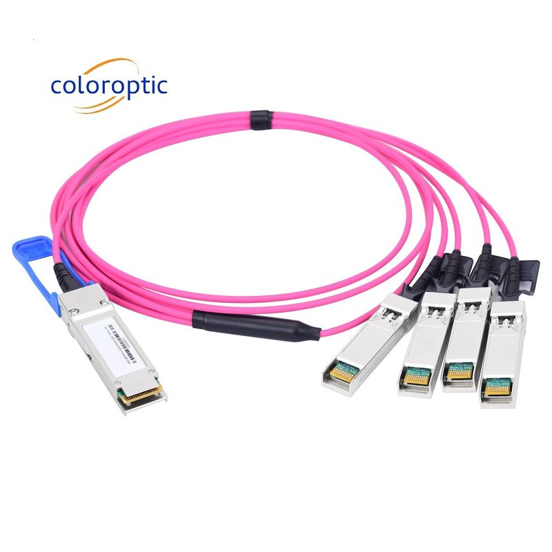 Breakout AOC Cable óptico activo 100G QSFP28 a 4 SFP28 25G Bajo consumo de energía