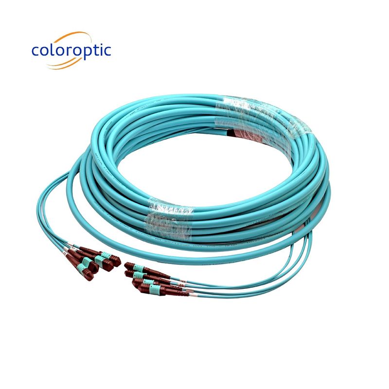 MTPO MTP cordón de parche APC de tronco a tronco de fibra óptica