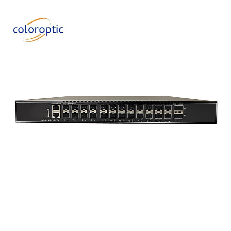 24 puertos 10GE Layer 3 Core Network Switch con puertos 2*40GE y seguridad SSH