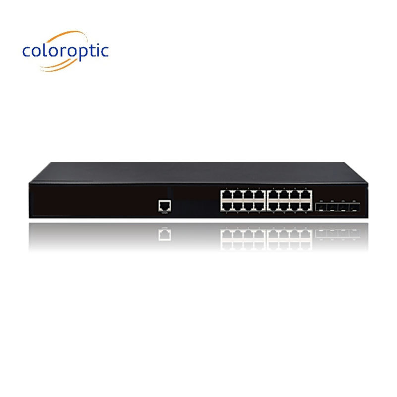 IEEE802.3 Capa 2 POE Switch 16 4GE Puertos SFP 10/100/1000M 1 Consola Auto MDI/MDIX