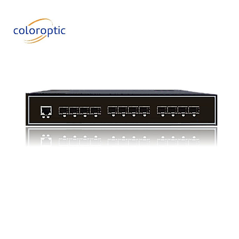 Intercambio Ethernet industrial inteligente con 8 puertos SFP 4 10 puertos SFP + 1 consola