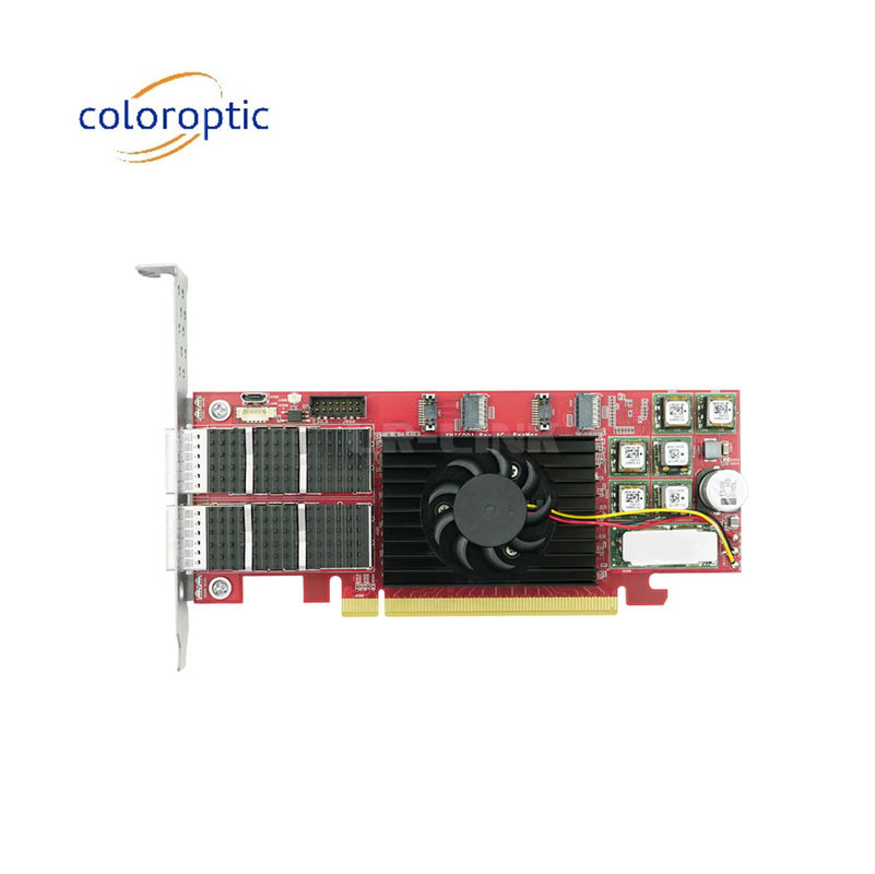 PCIe X16 100G QSFP28 Ethernet tarjeta inteligente con dos puertos basado en Xilinx Ultrascale+ 16nm