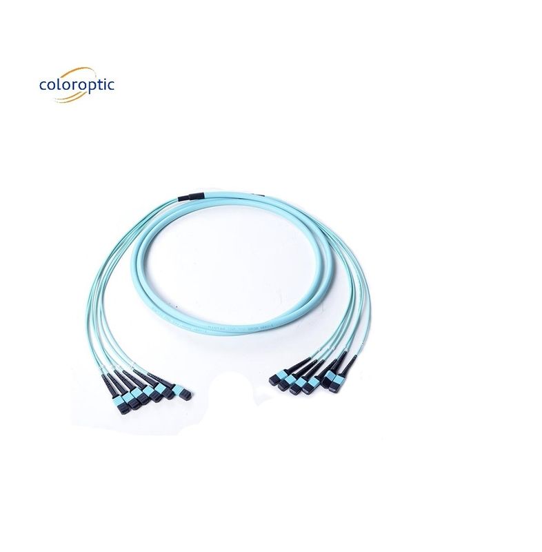 Aqua Color MPO cordón de parche 1m longitud del cable modo de fibra gran oferta