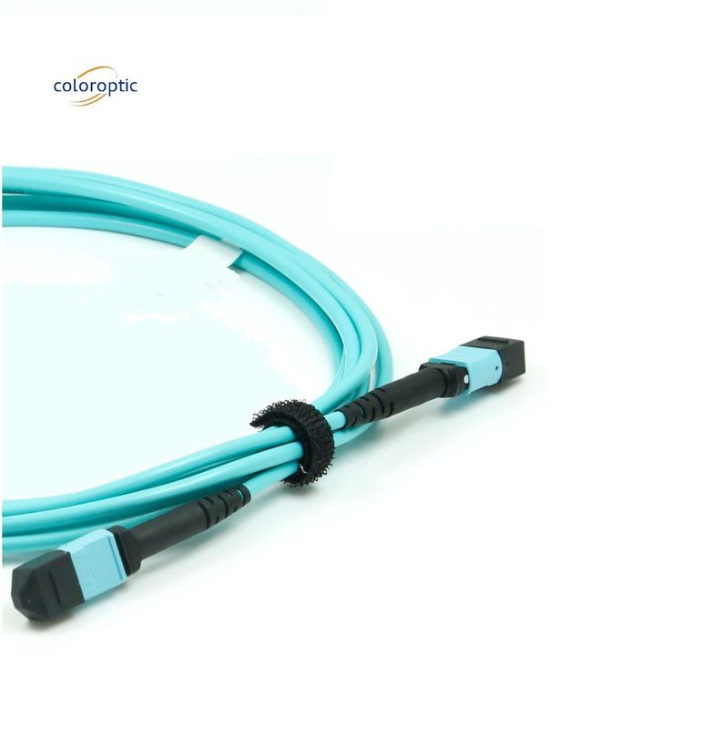 Cordón óptico de parche MPO -4°C - 85°C Temperatura de almacenamiento con conector